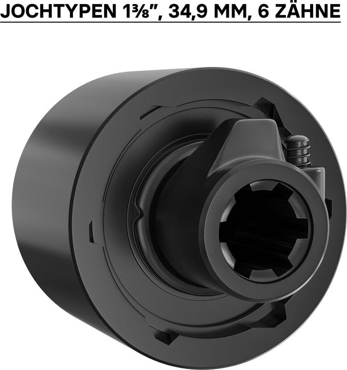 Immagine prodotto Wiltec Frizione a ruota libera PTO 220 mm, filettatura maschio/femmina 1 3/8" Albero PTO 6 Multi Spline (Accessori per trattori)