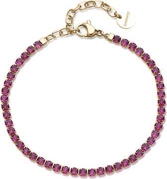 Produktbild Brosway Vergoldetes Tennisarmband mit fuchsiafarbenen Zirkonen Desideri Bei106