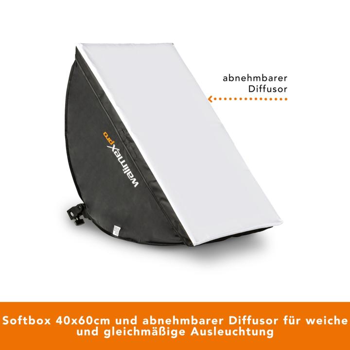 Produktbild Walimex pro 60W Softbox Bi Color Kit 2 (Softbox)