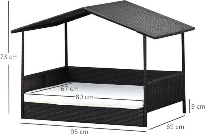 Produktbild Jamb Hundehütte Rattan (Hundehütte)