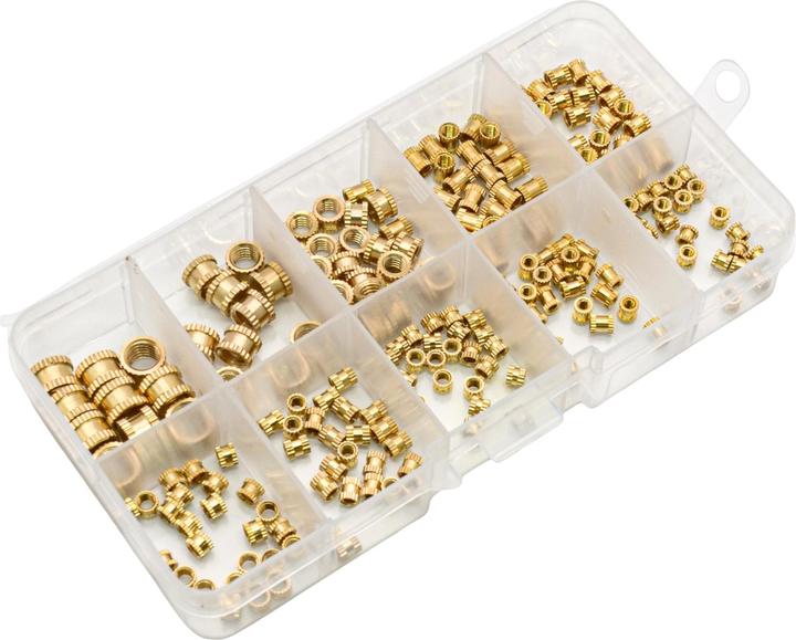 Actual product image Purecrea Threaded inserts Brass insert set 220 pieces