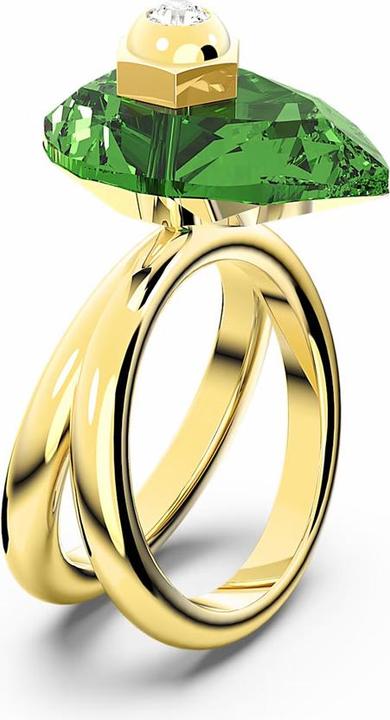 Produktbild Swarovski Numina Ring Tropfenschliff Grün Gold (60)