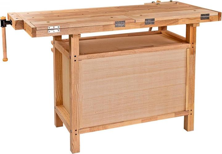 Immagine prodotto Dema Banco di piallatura Banco di lavoro in legno massiccio 125x50x85cm (50 cm, 125 cm)