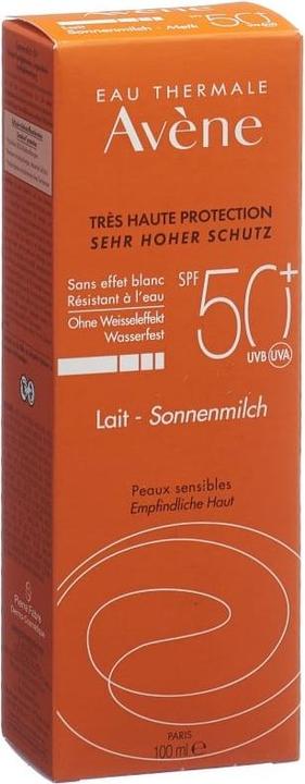 Actual product image Avène Sun lotion (Suntan lotion, SPF 50+, 250 ml, 291 g)