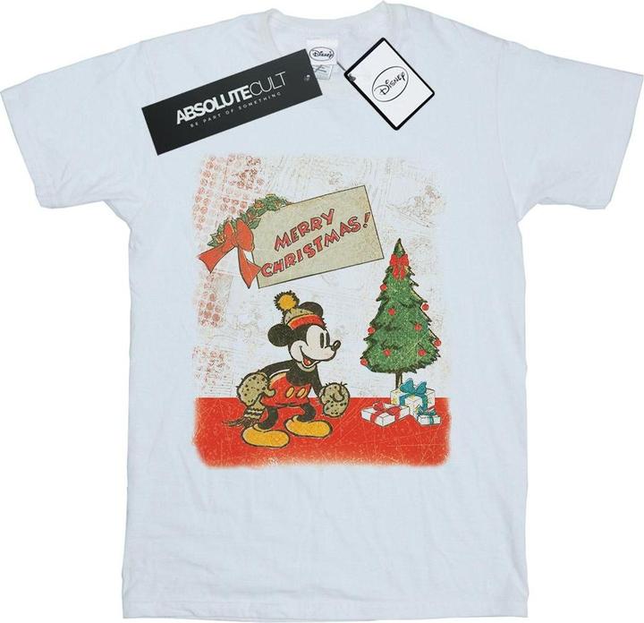 Immagine prodotto Disney Mickey Mouse Vintage Christmas Maglietta Ampia Donna (L)