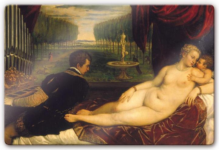 Produktbild Trenddeko Tizian - Venus mit dem Orgelspieler (60 x 40 cm)