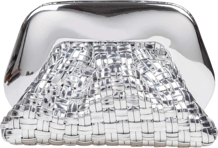 Produktbild Themoirè vegan fabric clutch bag mirror effect color silver