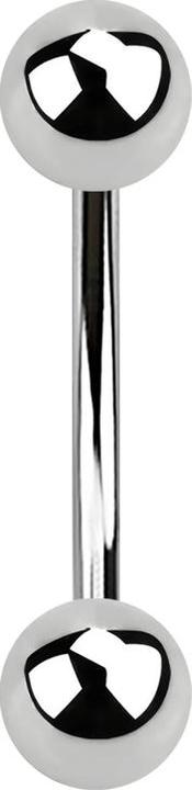 Produktbild Star Piercing Micro Banane silber mit zwei Kugeln (Chirurgenstahl 316L)