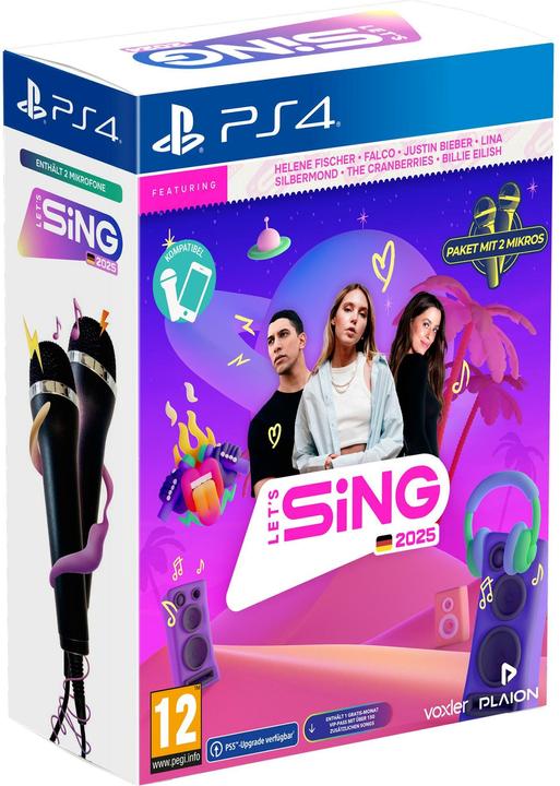 Produktbild Plaion Let's Sing 2025 German Version (+ 2 Mics) (PS4, DE)