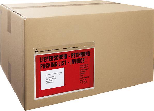 Image du produit kaiserkraft Pochettes porte-documents recyclées, impression Liste de colisage, lot de 1000 (DL)