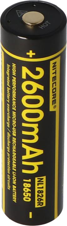 Image du produit Nitecore 18650 Batterie USB 2600mAh NL1826r