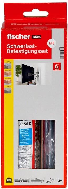Immagine prodotto Fischer Set di fissaggio per impieghi gravosi 150 C SBS set M8 (Argento, 150 ml)