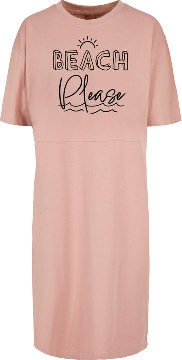 Merchcode Ladies Beach Please Oversized Slit Tee Dress - 118977 (L)