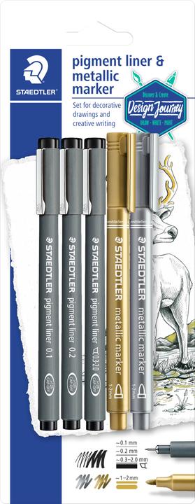 Actual product image Staedtler pigment liner 308 Fineliner (0.30 mm, 5 x)