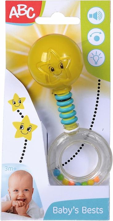 Image du produit Simba 104010060 - Hochet lumineux ABC Light Up, s'allume quand on le secoue, 14cm, Jouet bébé