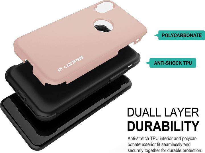 Immagine prodotto Loopee iPhone 11 Pro Max - Shock Proof Outdoor Case, Rosegold (Apple iPhone 11 Pro Max)