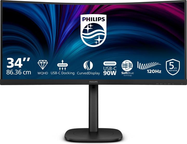 Produktbild Philips 86,4cm (34,0") 34B2U3600C 21:09 HDMI+DP+USB-C black (3440 x 1440 Pixel, 34")