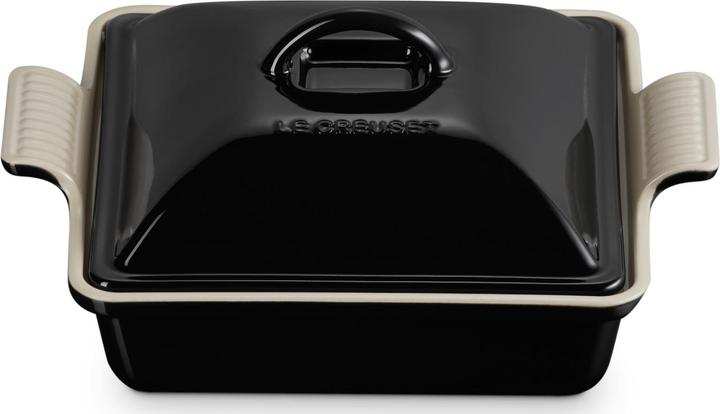 Produktbild Le Creuset Auflaufform Tradition mit Deckel schwarz glänzend 30,6cm
