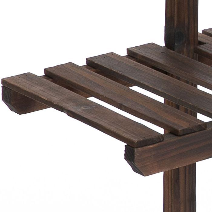 Immagine prodotto Swisshandel24 Scaffale per piante, scaffale per fiori a quattro livelli, scala per fiori, legno massiccio