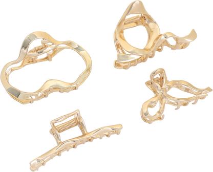 Produktbild Trisa Fashion Metall Klemme soft gold 6 cm (4 Stk.)
