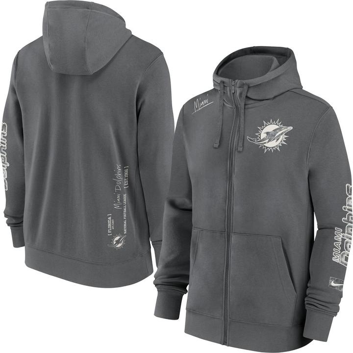 Immagine prodotto Nike Miami Dolphins Full-Zip Fleece Hoodie L (L)