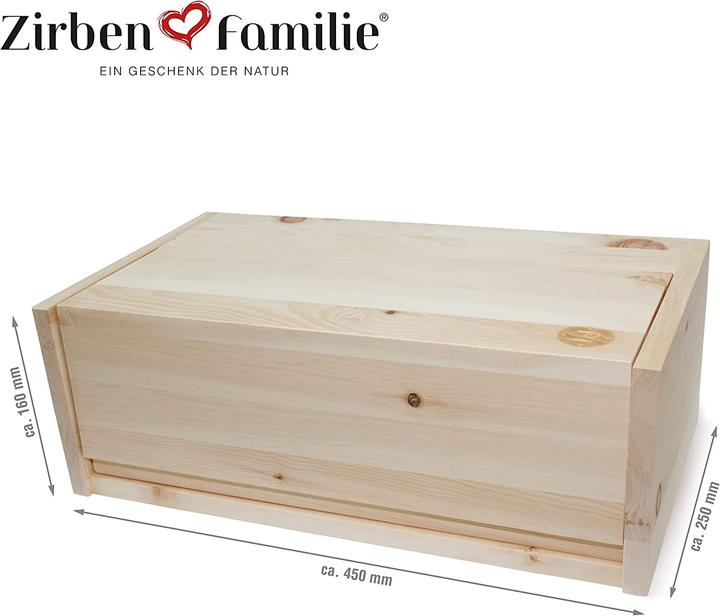 Produktbild ZirbenFamilie Zirben-Brotkasten