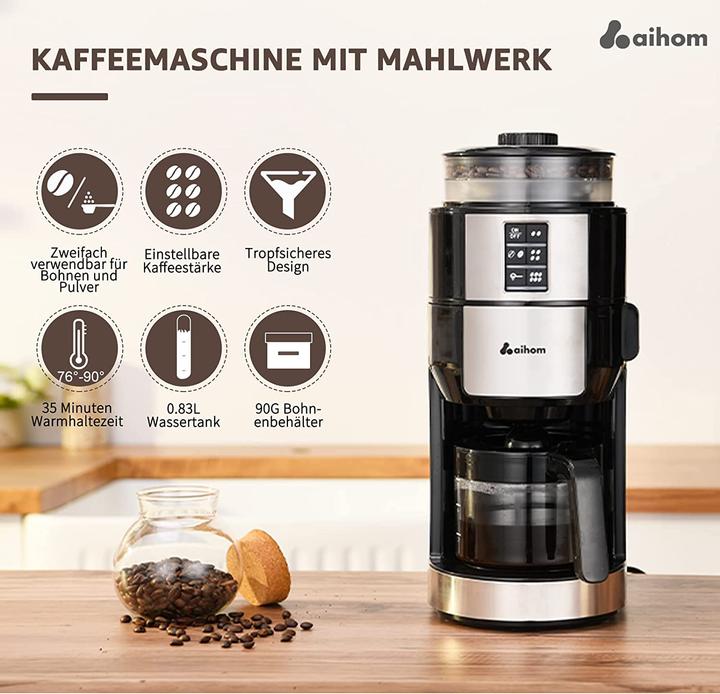 Produktbild AiHom Kaffeemaschine mit Mahlwerk