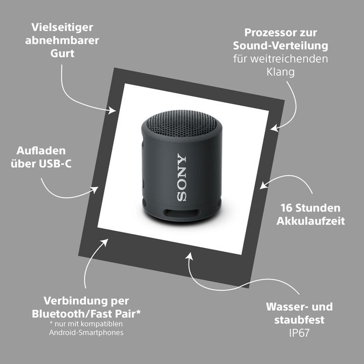 Image du produit Sony SRS-XB13 (16 h, Fonctionnement sur batterie)