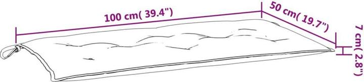 Image du produit VidaXL Coussins de banc de jardin 2 pcs. tissu (100 x 50 x 7 cm)