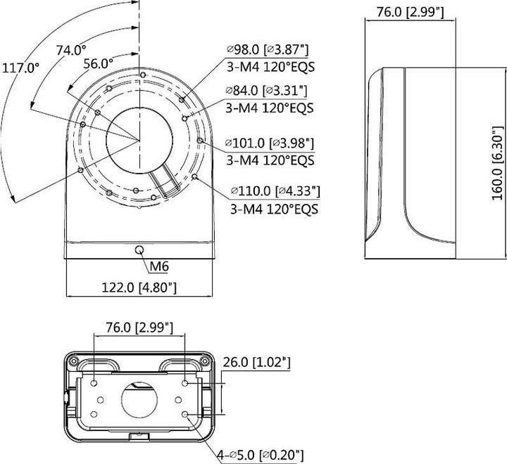 Productafbeelding Dahua PFB203W Muurbevestiging (Montageset)
