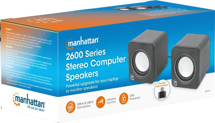 Actual product image Manhattan Speakers for PC and laptop - 2600 Series