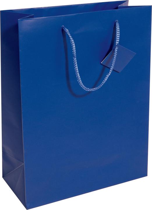 Immagine prodotto Sigel Borsa regalo, con vernice opaca, misura: L, blu oltremare, in carta da 157 g/m², con etichetta (Scatola da regalo, 1 x)
