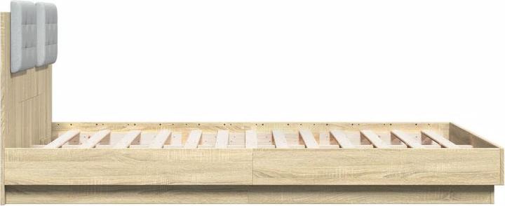 Actual product image VidaXL Bed frame with Sonoma oak headboard (120 x 200 cm)