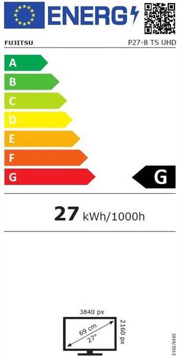 Energy Label Fujitsu P27-8 (3840 x 2160 Pixels, 27")