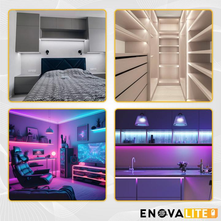 Produktbild Enovalite LED-Streifen (Warmweiss, Mehrfarbig, Kaltweiss, 500 cm, Indoor)