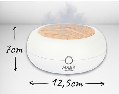Image du produit Adler AD 7969 USB Diffuseur d'arôme ultrasonique 3en1, Blanc (70 ml)