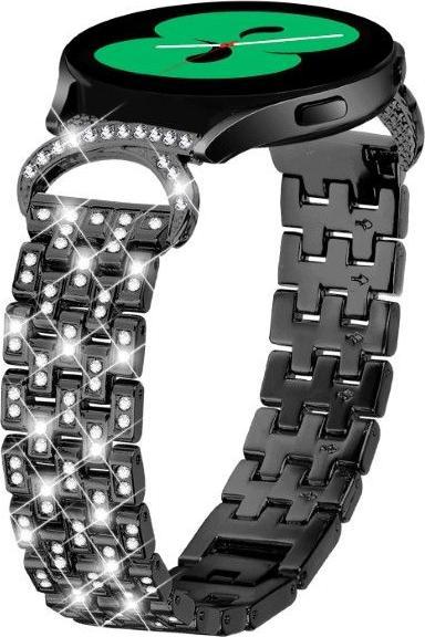 Immagine prodotto MU Style Bracciale di ricambio in metallo con pietre scintillanti della serie GH (20 mm, Lega metallica)