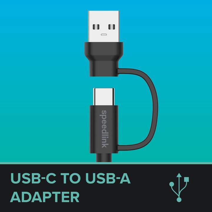 Produktbild Speedlink 2 in 1 Ladekabel (3 m, USB 2.0, USB 3.1)