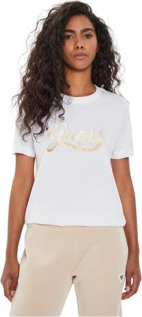 Produktbild Guess Damen-T-Shirt mit glitzerndem Logo (S)