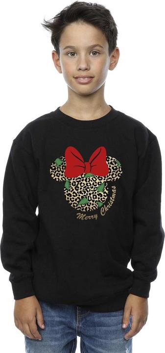 Actual product image Disney Boys Minnie Mouse Leopard Christmas Sweatshirt (152, 158)