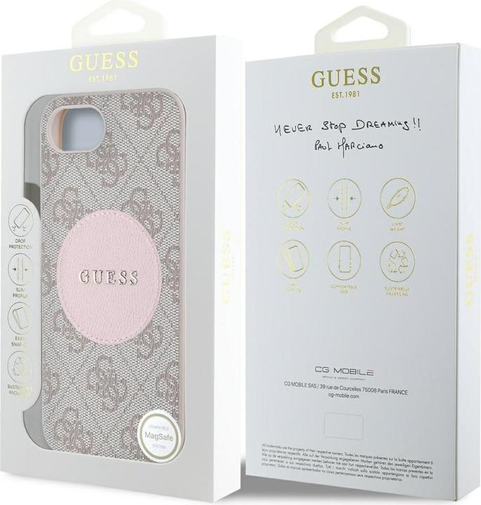 Immagine prodotto Guess - 4G Circle Classic Logo MagSafe (GUHMPSE4P4PGRSGP) - iPhone 16e - Pink (Apple iPhone 16e)