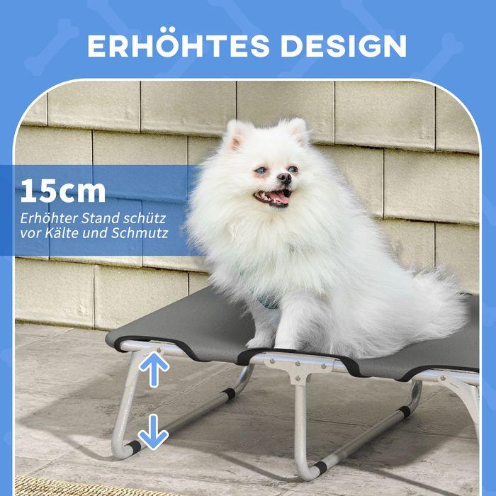 Actual product image Swisshandel24 Dog bed, foldable, robust & comfortable, up to 10kg, 71x58x20cm, grey (Dog)