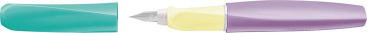 Actual product image Pelikan Fountain pen (cartridge filling system) Twist® colour blocking fountain pen for right- and (Mint colour, Lilac, 1 x)