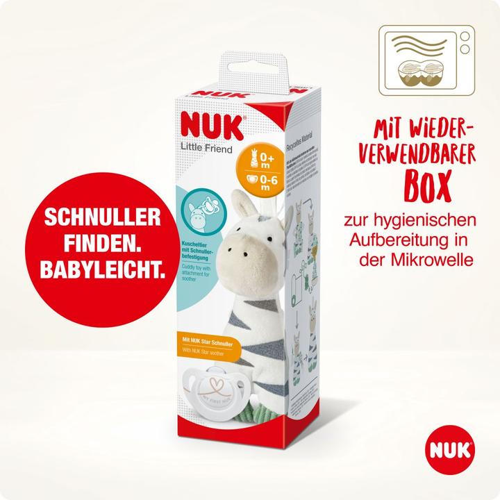 Produktbild NUK Schnullerkuscheltier Littl.F.Z (1 x, bis 6 Monate)
