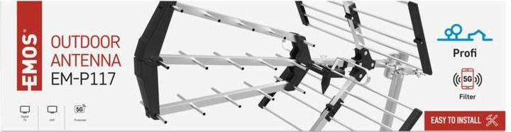 Image du produit Emos J0906 (Antenne yagi, 25 dB, DVB-T / -T2)