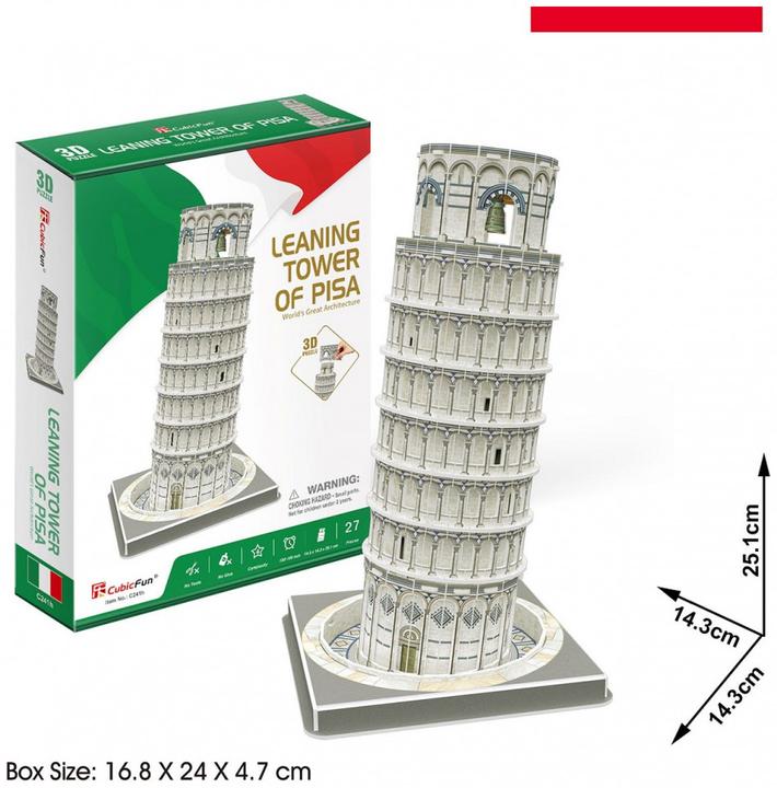 Actual product image Cubicfun Puzzle 3D The Leaning Tower of Pisa (27 pieces)