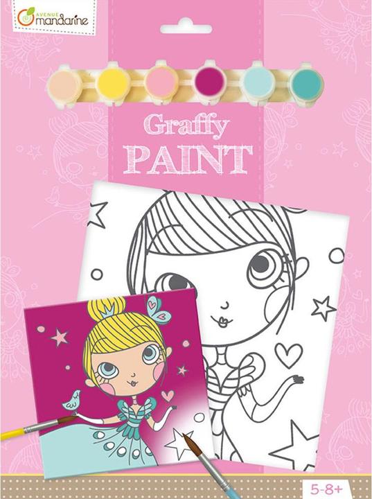Image du produit Avenue Mandarine Graffy Paint, Princesse, 20x20 cm -