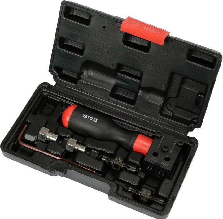 Produktbild Yato Profi Bördelgerät für Bremsleitungen Satz, 6-teiliges Set, DIN und SAE, 4,75 mm 6,35 mm, OP1 OP