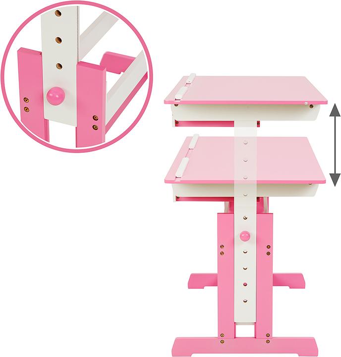 Immagine prodotto tectake Scrivania per bambini (109 x 55 x 94 cm)