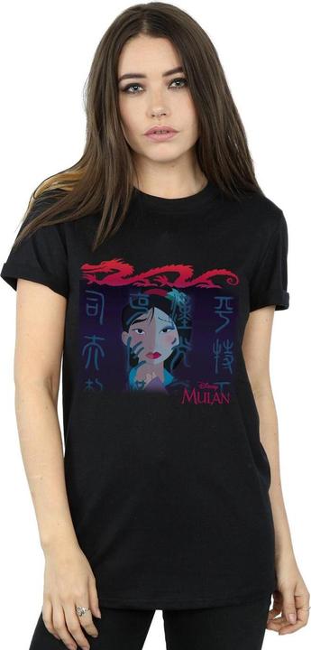 Actual product image Disney Womens/Ladies Mulan Geisha Face Cotton Boyfriend T-Shirt (S)